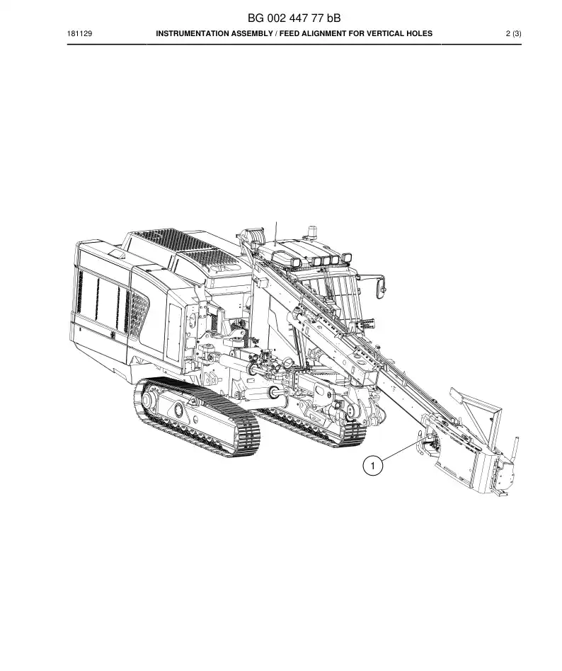 BG00244777b BG 002 447 77b Instrumentation Assembly - Sandvik Technical Drawing