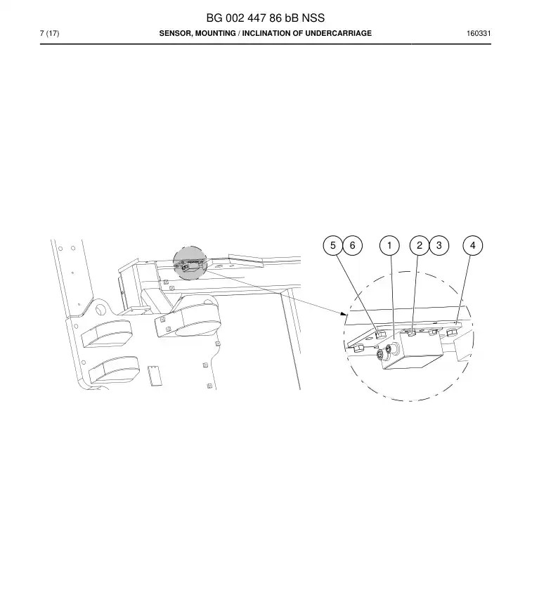BG00244786b BG 002 447 86b Sensor, Mounting - Sandvik Technical Drawing