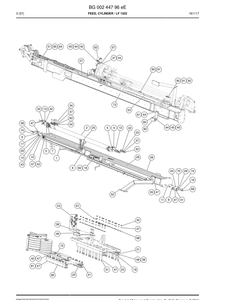 BG00244796d BG 002 447 96d Feed, Cylinder - Sandvik Technical Drawing