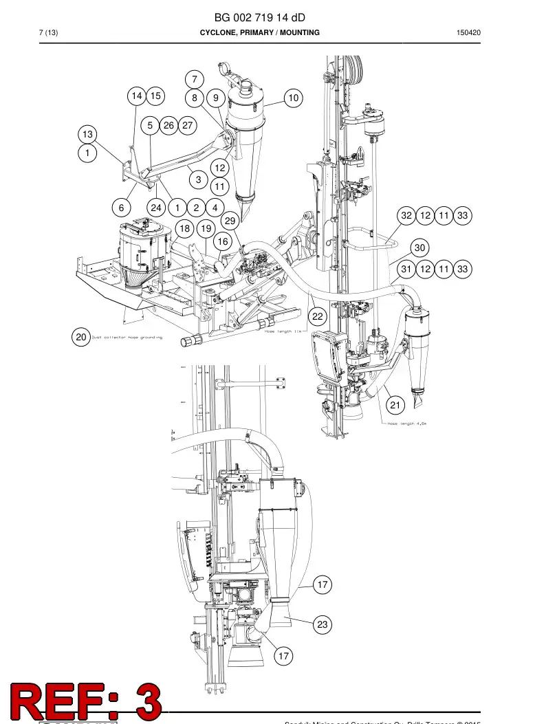 BG00244885a BG 002 448 85a Bracket - Sandvik Technical Drawing