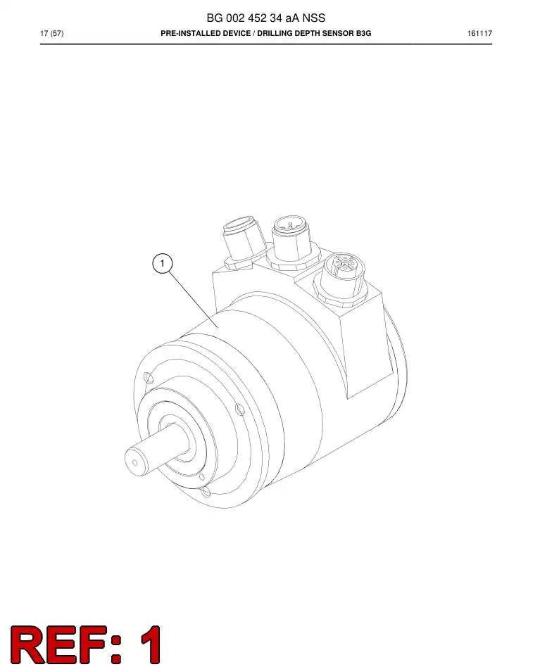 BG00245190b BG 002 451 90b Sensor - Sandvik Technical Drawing