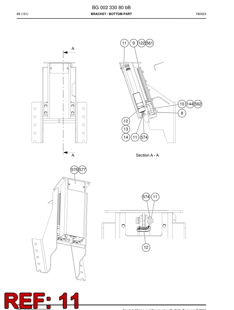 BG00245360a BG 002 453 60a Pin, Locking - Sandvik Technical Drawing