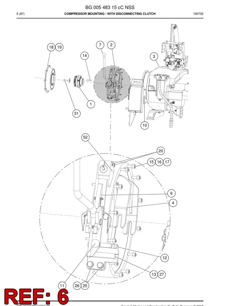 BG00245397a BG 002 453 97a Lever - Sandvik Technical Drawing