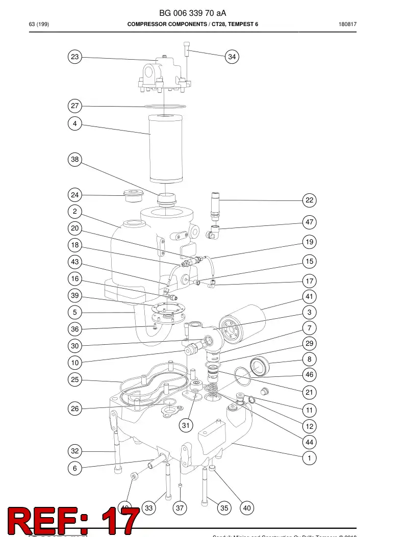 BG00245614a BG 002 456 14a Adapter - 90 Deg - Sandvik Technical Drawing
