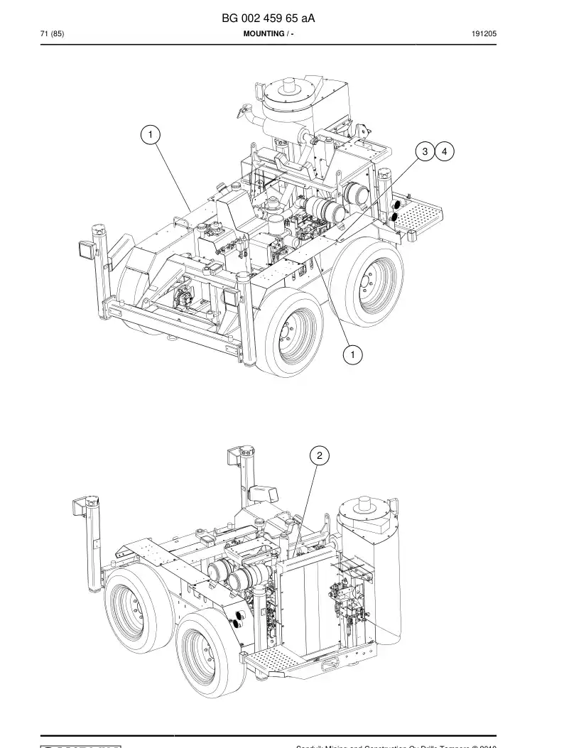 BG00245965a BG 002 459 65a Mounting - Sandvik Technical Drawing