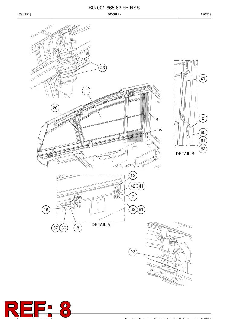 BG00246058b BG 002 460 58b Piece, Locking - Sandvik Technical Drawing