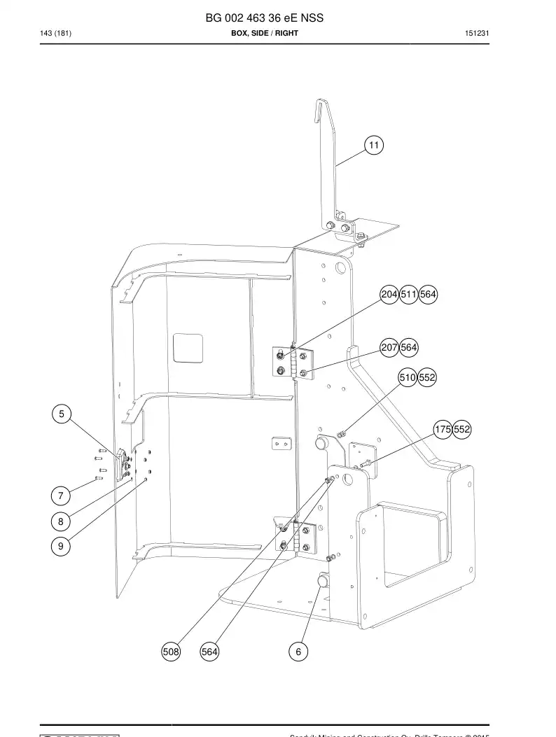 BG00246336e BG 002 463 36e Box, Side - Sandvik Technical Drawing