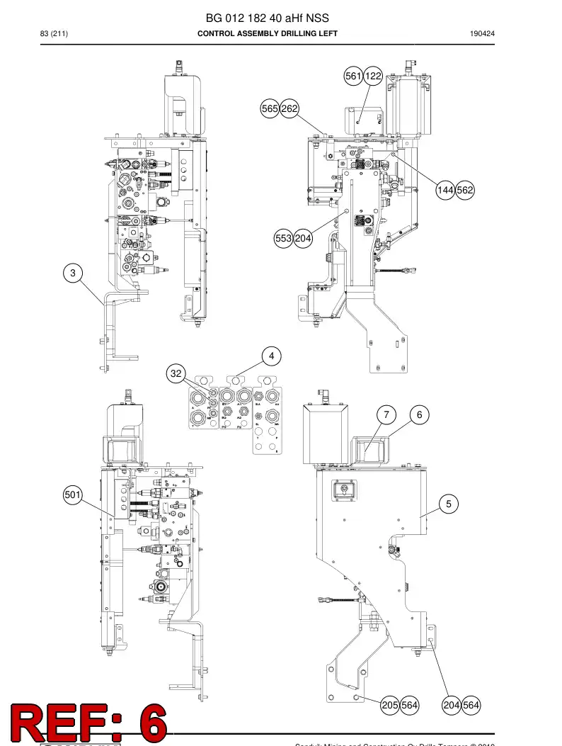 BG00246425d BG 002 464 25d Bracket - Sandvik Technical Drawing