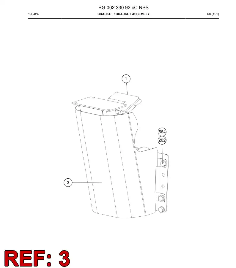 BG00246914b BG 002 469 14b Plate - Sandvik Technical Drawing