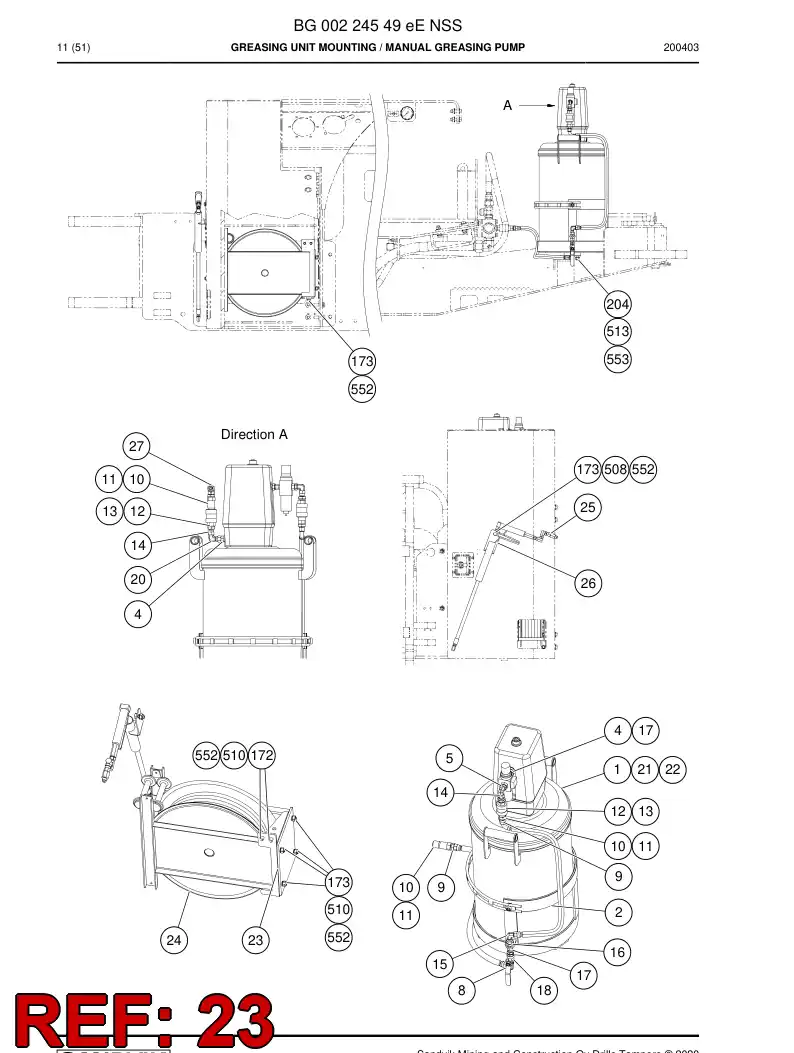 BG00247106a BG 002 471 06a Bracket - Sandvik Technical Drawing