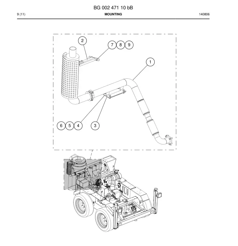 BG00247110b BG 002 471 10b Mounting - Sandvik Technical Drawing