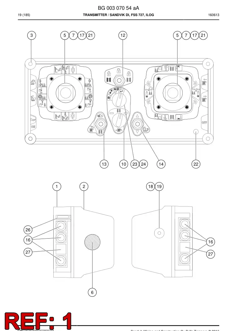 BG00248639a BG 002 486 39a Enclosure, Plastic - Sandvik Technical Drawing