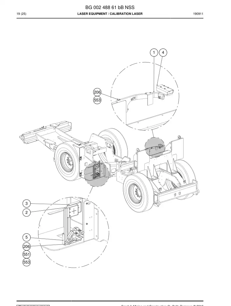 BG00248861b BG 002 488 61b Laser equipment - Sandvik Technical Drawing