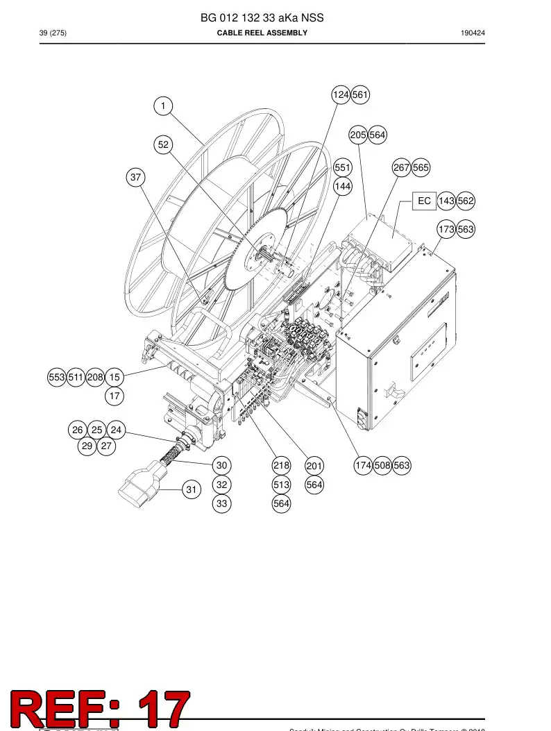 BG00248881b BG 002 488 81b Chain Pulley - Sandvik Technical Drawing