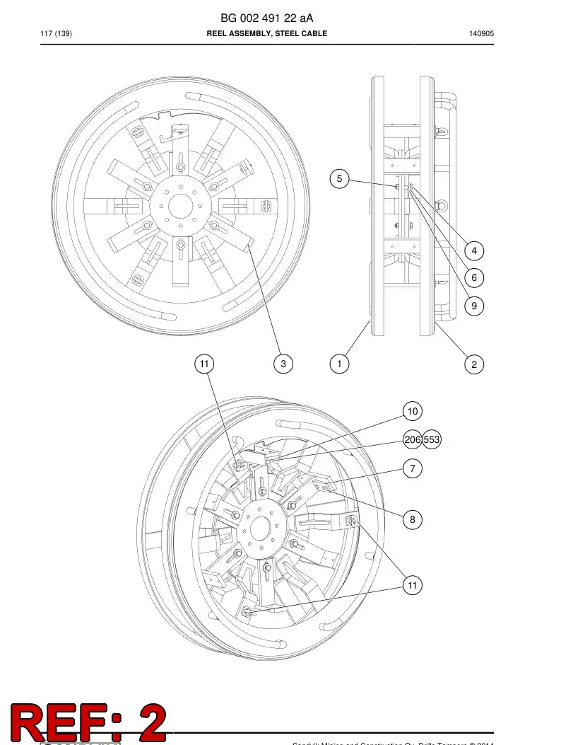 BG00249125a BG 002 491 25a PART DE CENTRALIZAO - Sandvik Technical Drawing