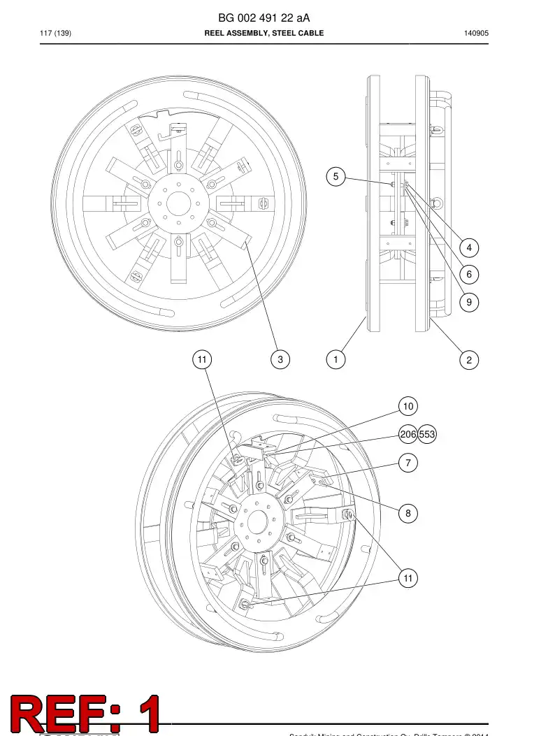 BG00249127a BG 002 491 27a PART DE CENTRALIZAO - Sandvik Technical Drawing
