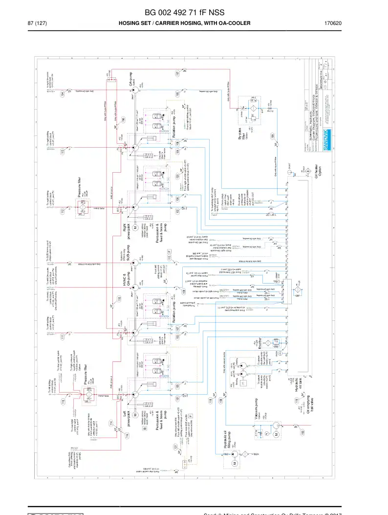 BG00249271f BG 002 492 71f Hosing Set - Sandvik Technical Drawing