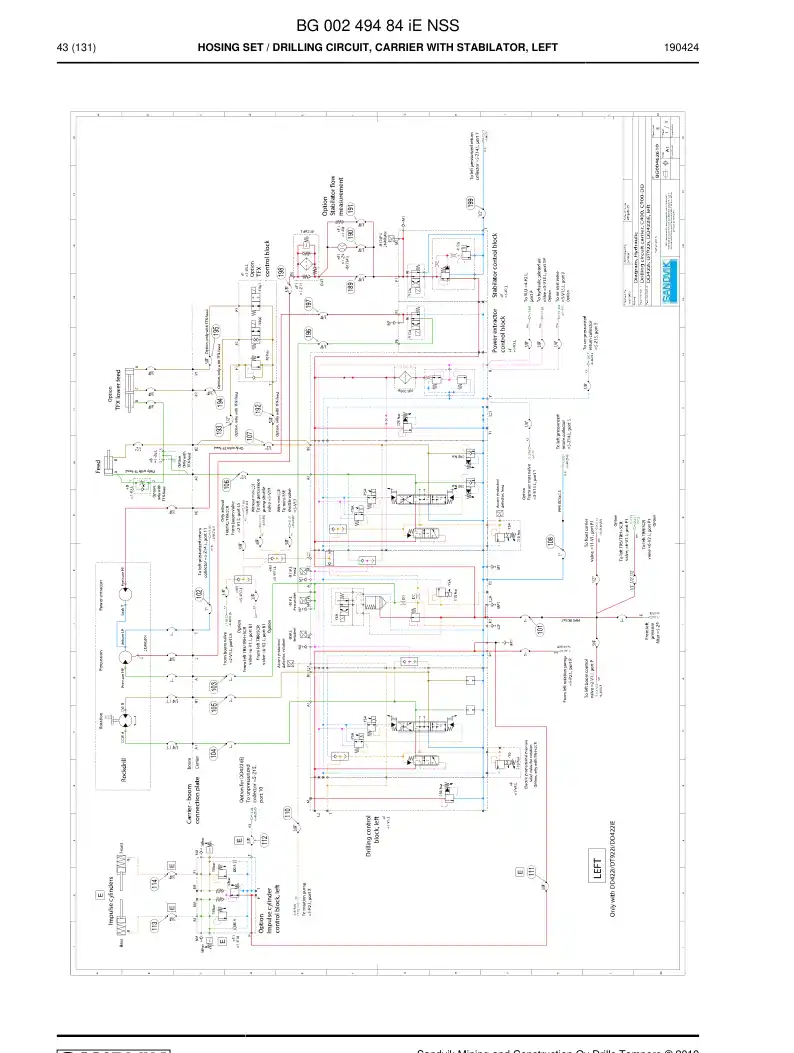 BG00249484g BG 002 494 84g Hosing Set - Sandvik Technical Drawing
