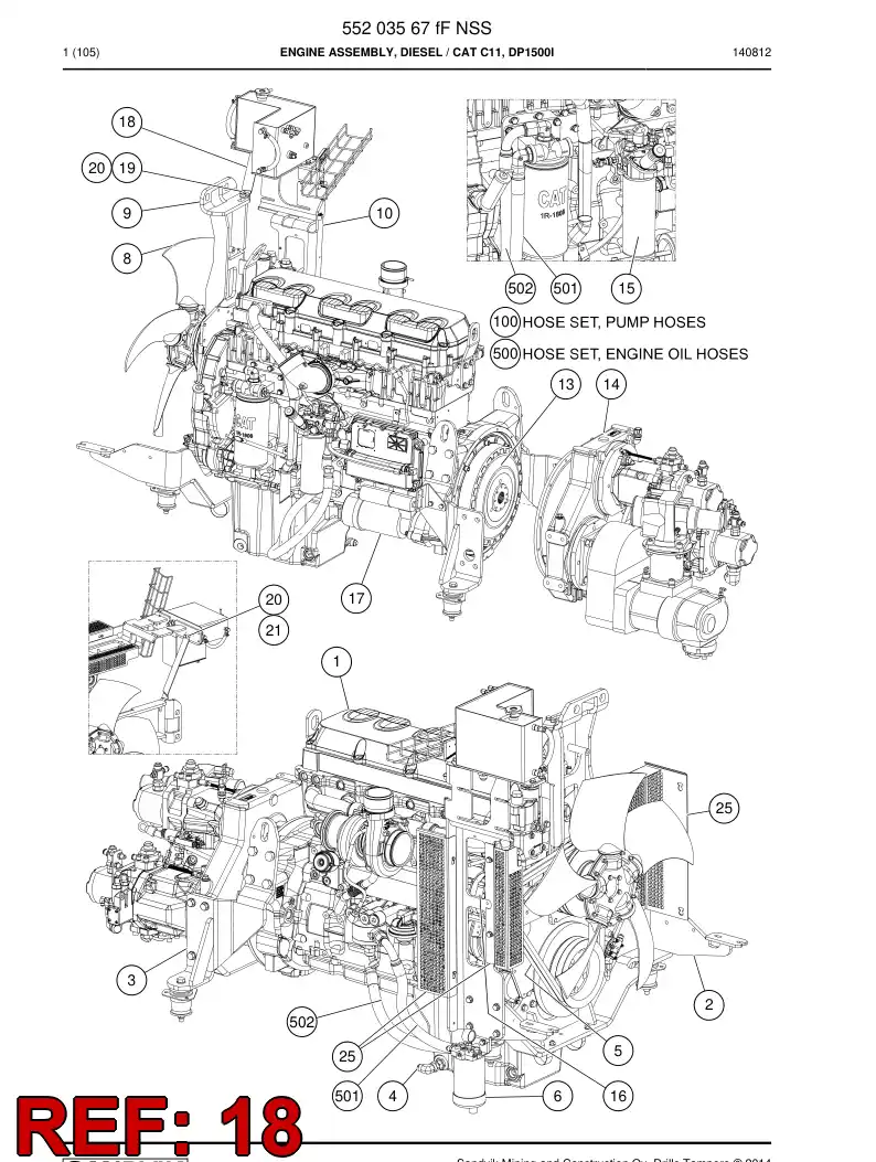 BG00249514a BG 002 495 14a Plate, Support - Sandvik Technical Drawing