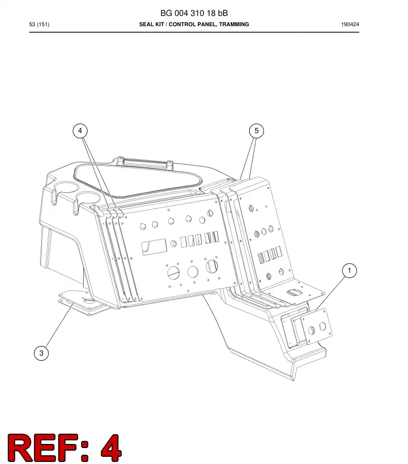 BG00254466a BG 002 544 66a Seal - Sandvik Technical Drawing