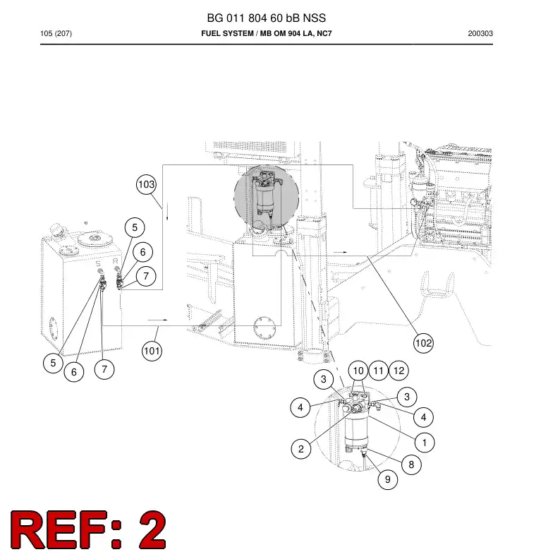 BG00254504a BG 002 545 04a Heater, Diesel - Sandvik Technical Drawing