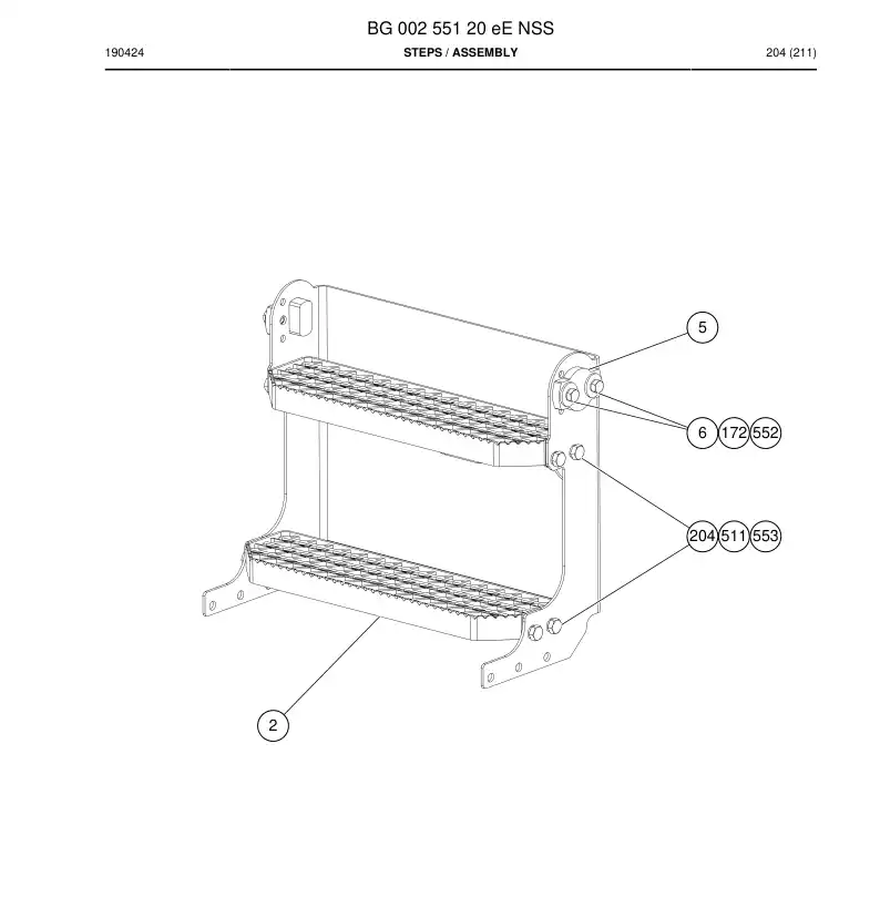BG00255120e BG 002 551 20e Steps - Sandvik Technical Drawing