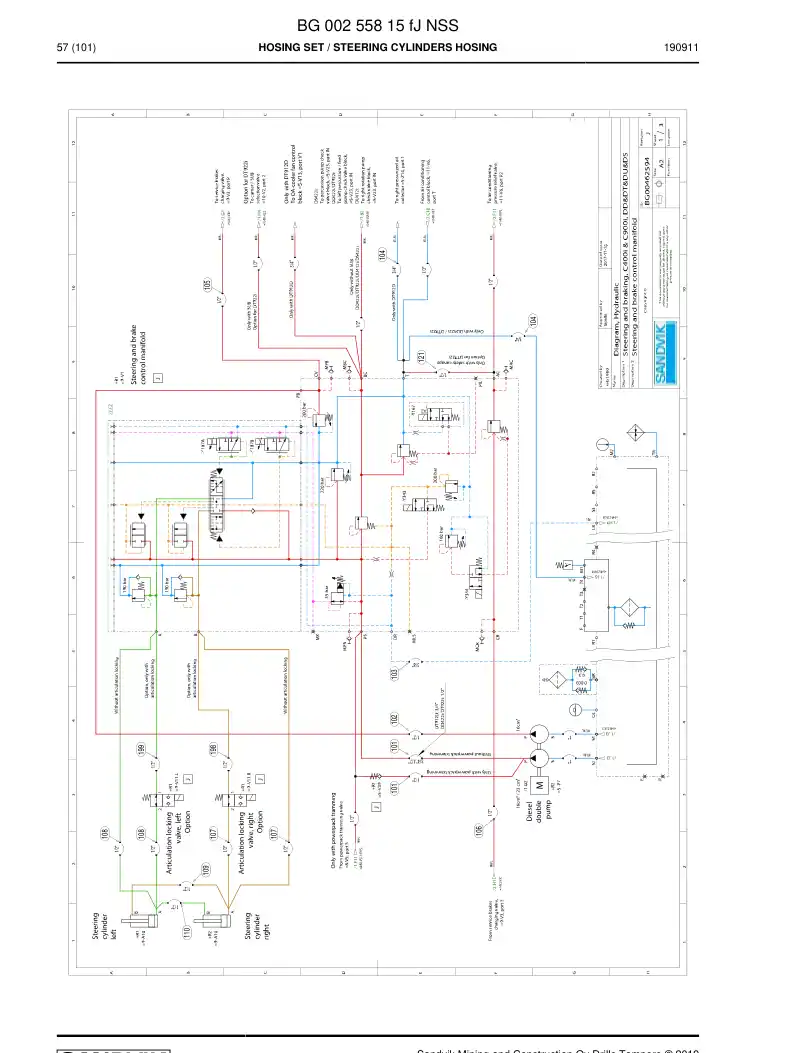 BG00255815f BG 002 558 15f Hosing Set - Sandvik Technical Drawing