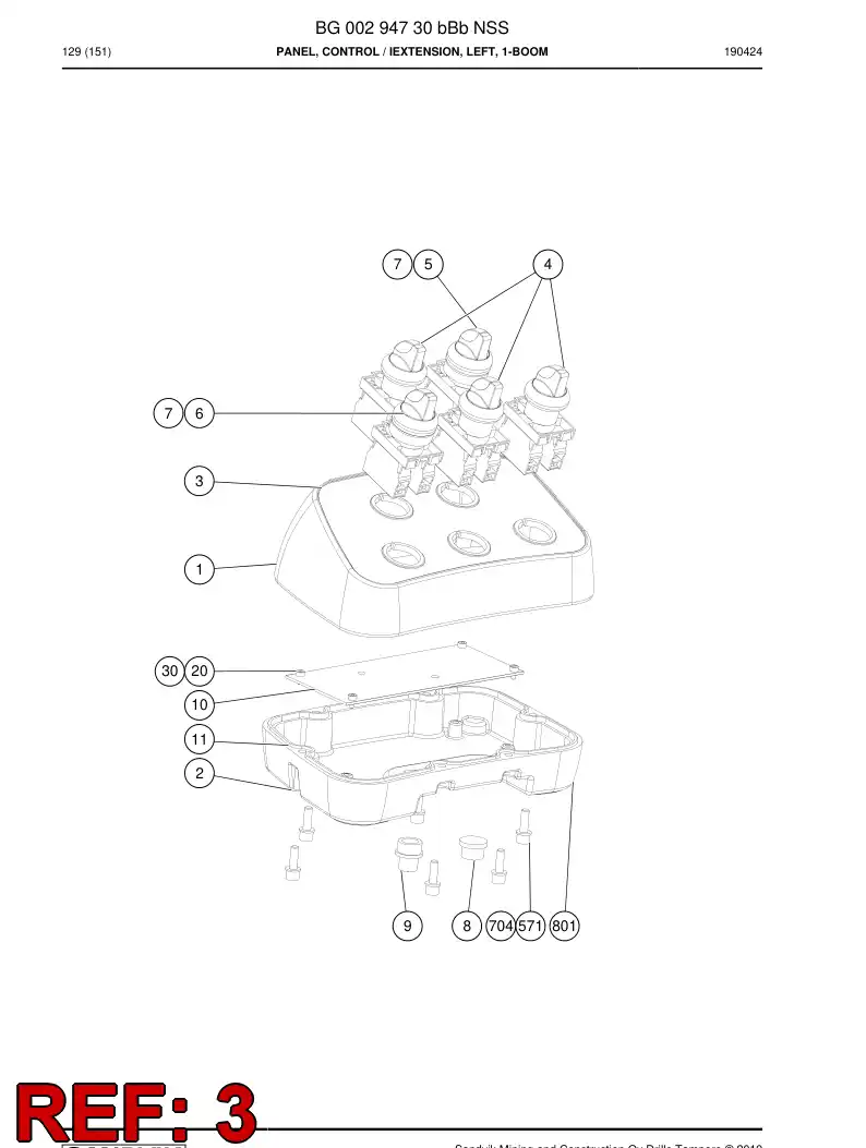 BG00256418b BG 002 564 18b Decal - Sandvik Technical Drawing