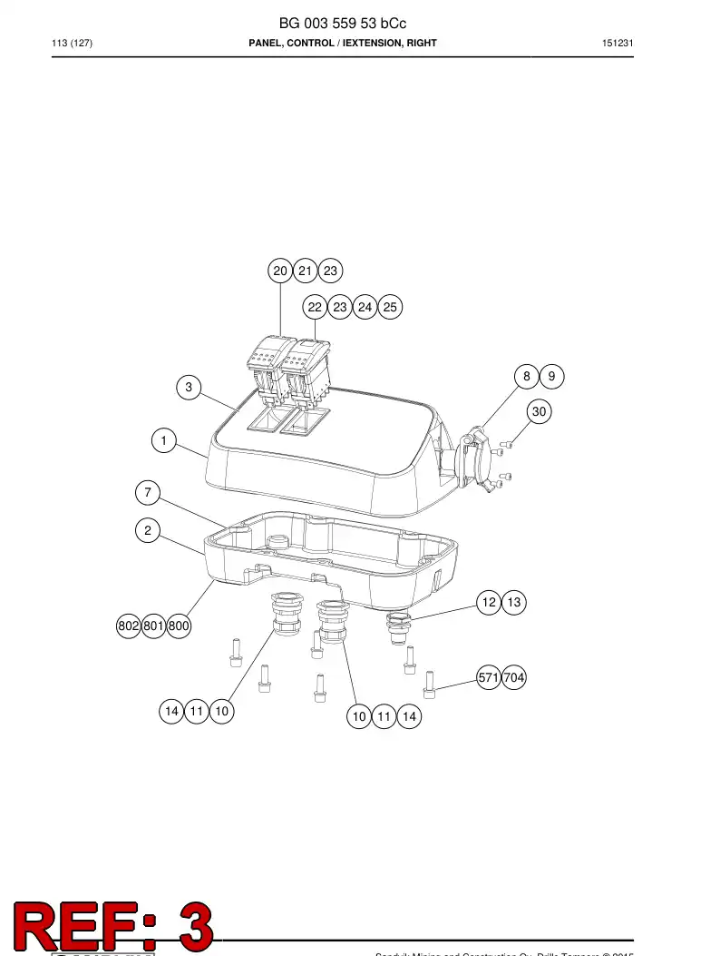 BG00256419b BG 002 564 19b Decal - Sandvik Technical Drawing