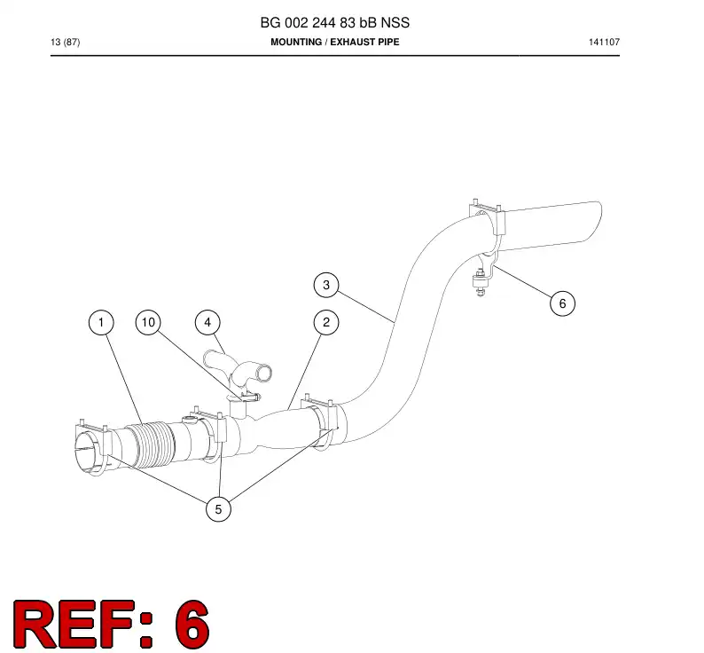 BG00256998a BG 002 569 98a Hanger - Sandvik Technical Drawing