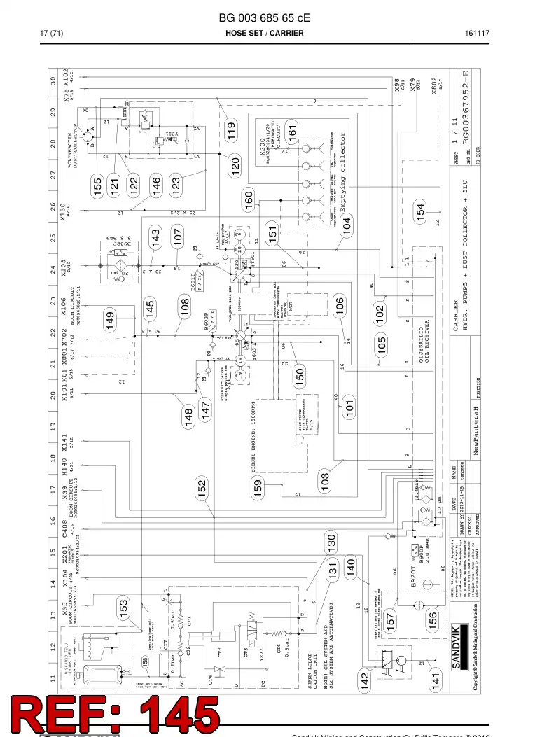 BG00257705a BG 002 577 05a Pipe - Sandvik Technical Drawing