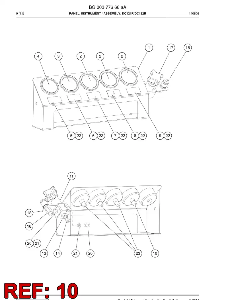 BG00258718a BG 002 587 18a Hose, Measuring - Sandvik Technical Drawing