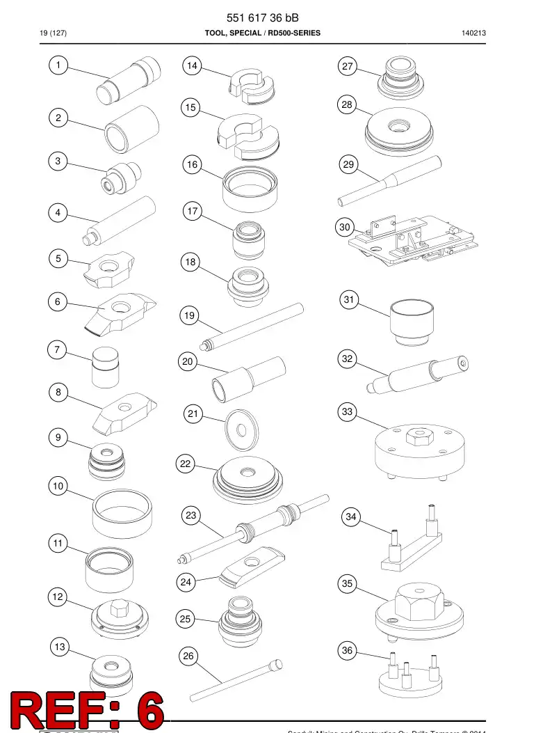 BG00259137a BG 002 591 37a Punch - Sandvik Technical Drawing