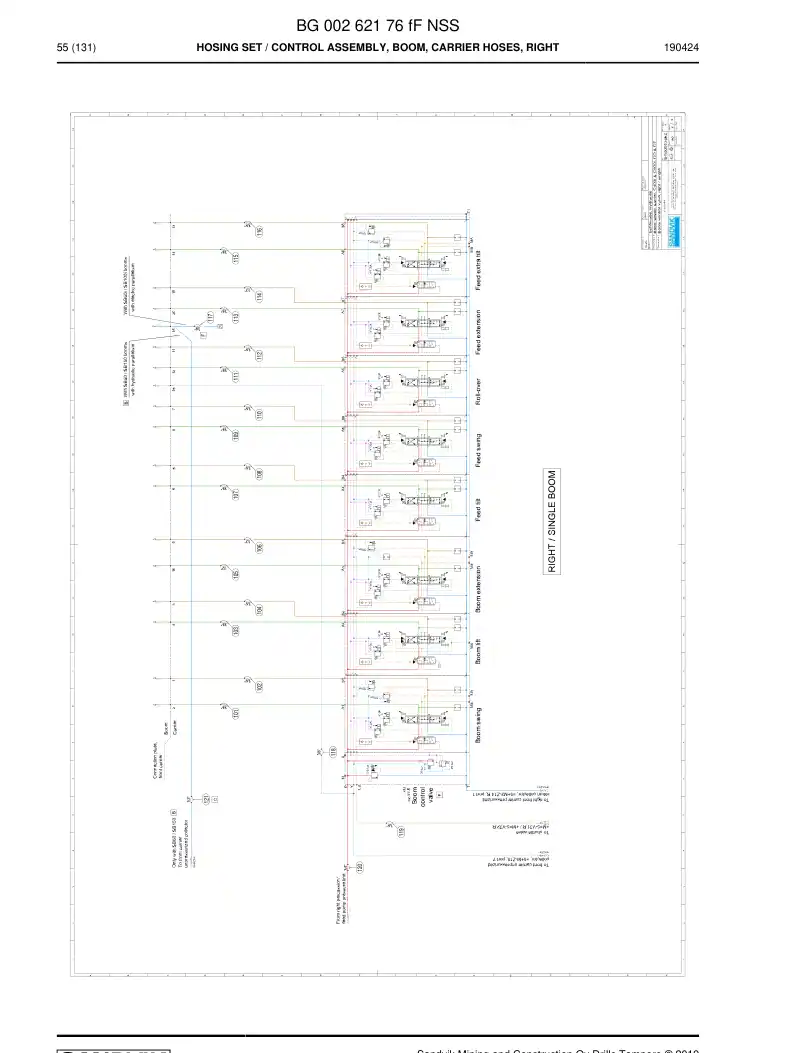 BG00262176f BG 002 621 76f Hosing Set - Sandvik Technical Drawing