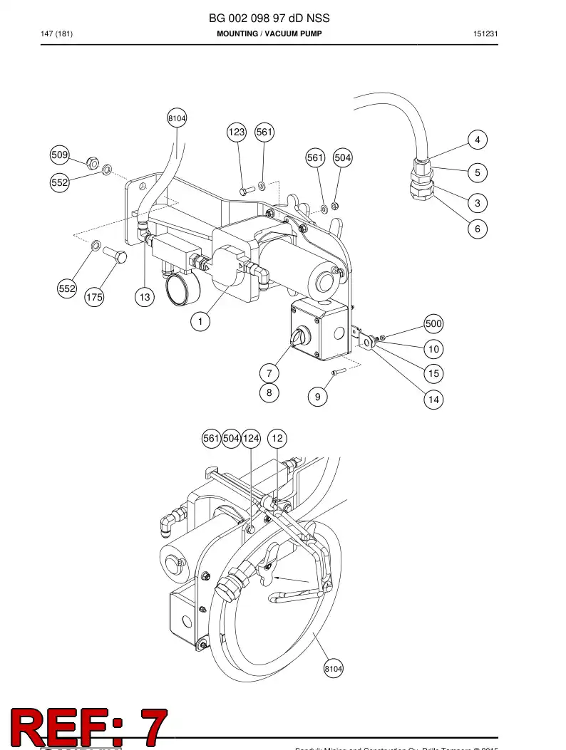 BG00262259b BG 002 622 59b Electrical Assembly - Sandvik Technical Drawing