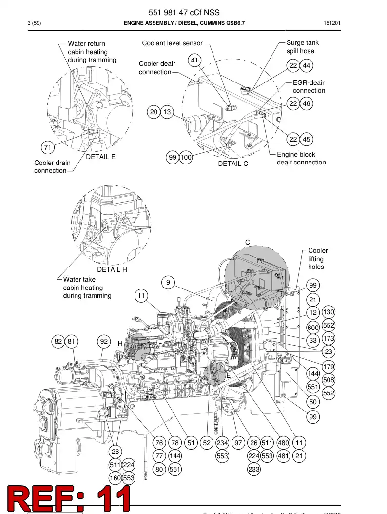 BG00265476a BG 002 654 76a Gasket - Sandvik Technical Drawing