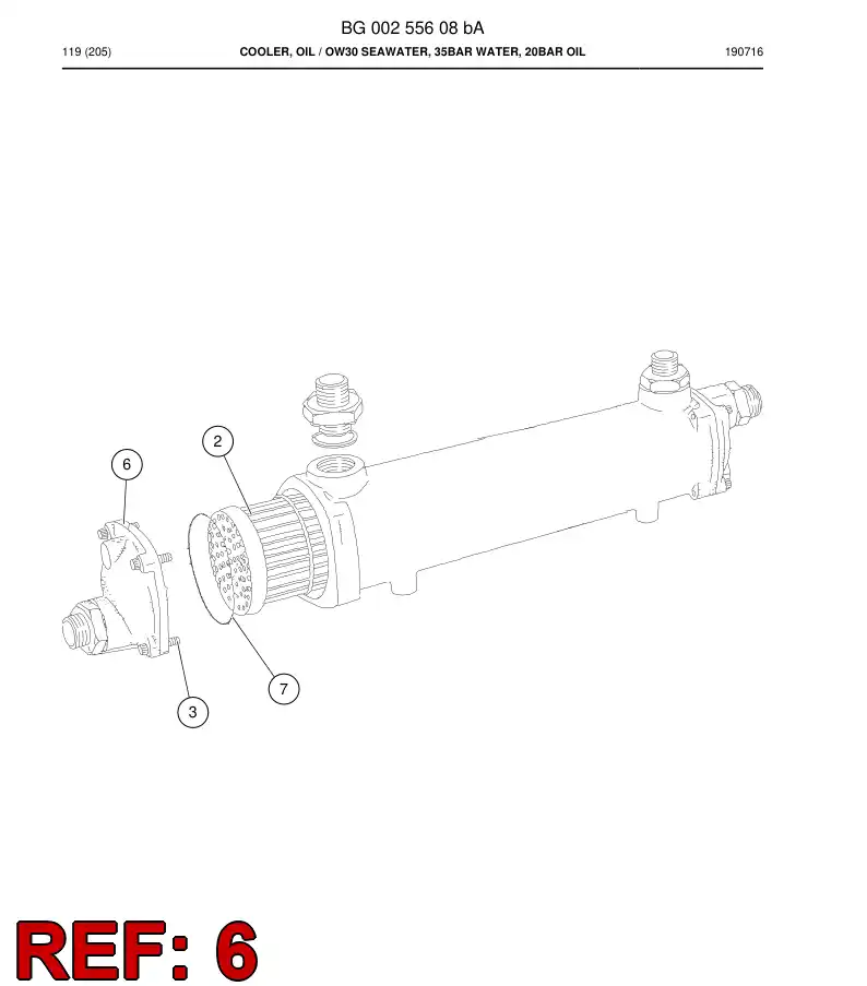BG00266003b BG 002 660 03b Cover, End - Sandvik Technical Drawing