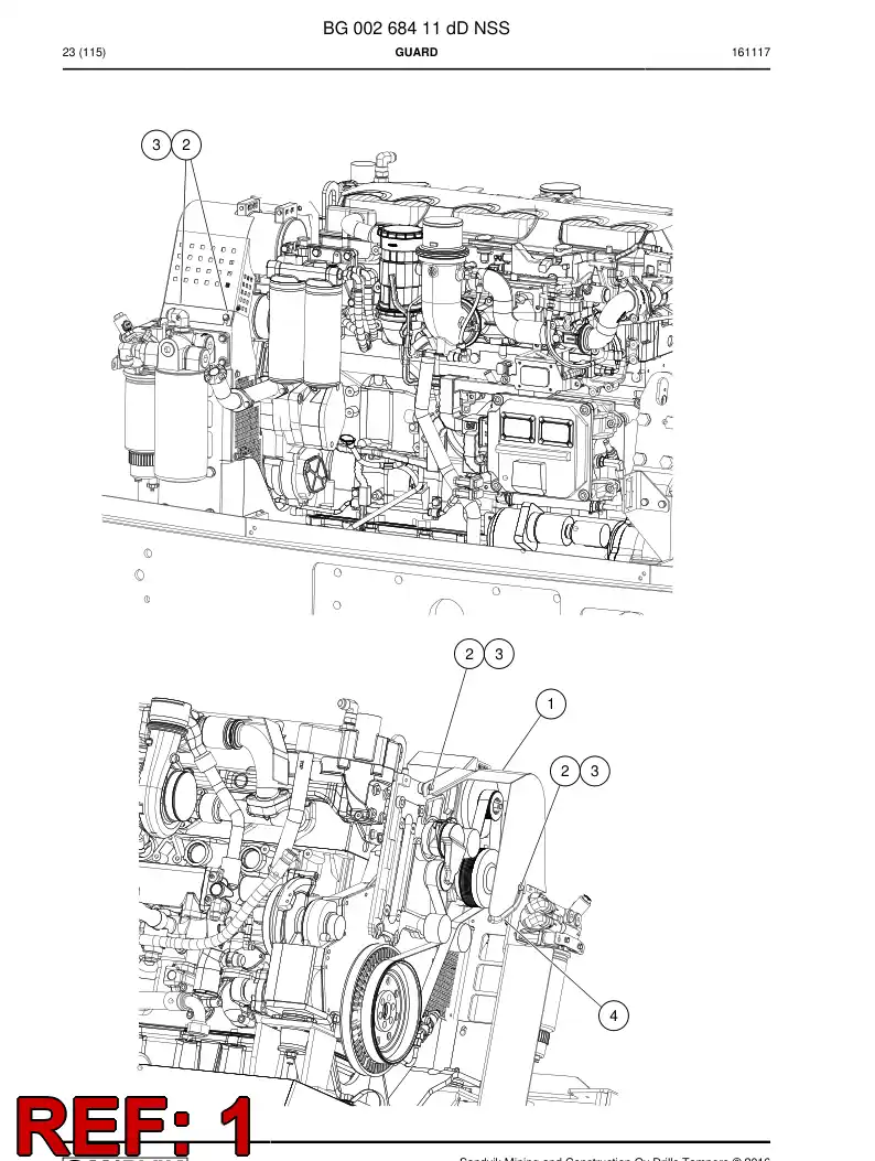 BG00268449b BG 002 684 49b Guard - Sandvik Technical Drawing