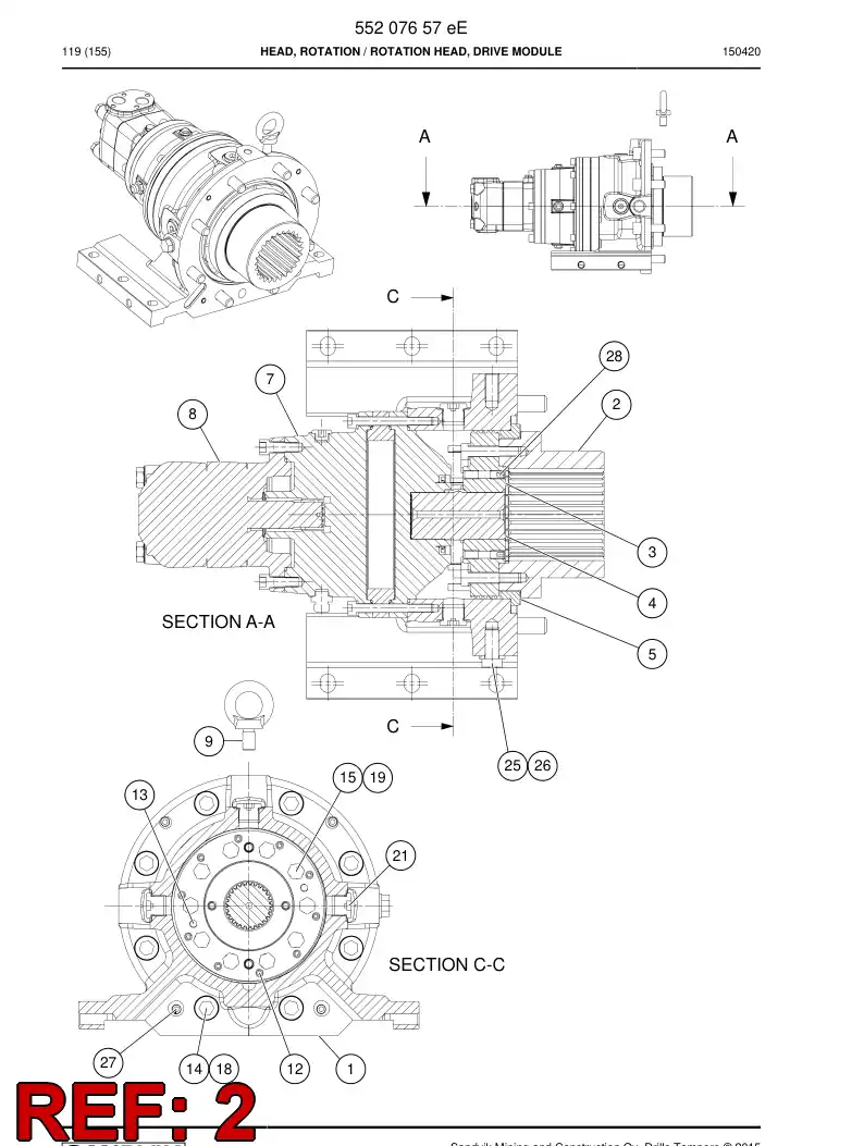 BG00269443a BG 002 694 43a Hub - Sandvik Technical Drawing