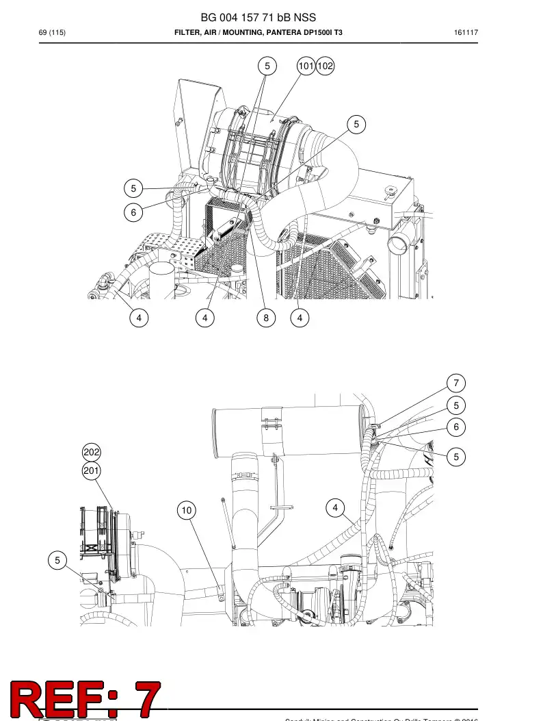 BG00269479a BG 002 694 79a Clamp, U-Bolt - Sandvik Technical Drawing