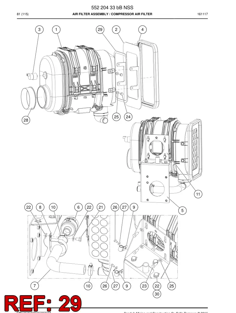 BG00269630a BG 002 696 30a Plate, Gasket - Sandvik Technical Drawing