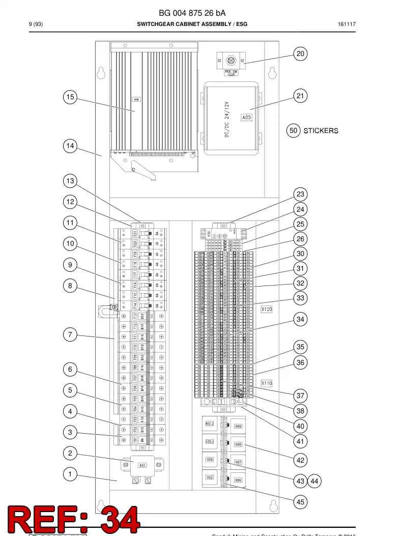 BG00272026a BG 002 720 26a Label, Identification - Sandvik Technical Drawing