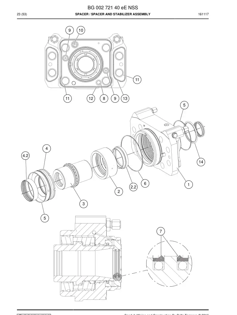 BG00272140e BG 002 721 40e ESPAADOR - Sandvik Technical Drawing