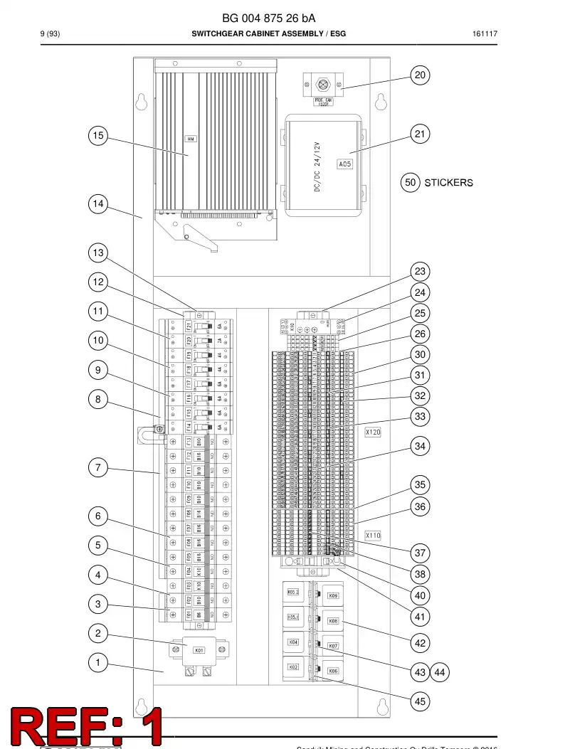 BG00273302a BG 002 733 02a Plate, Mounting - Sandvik Technical Drawing