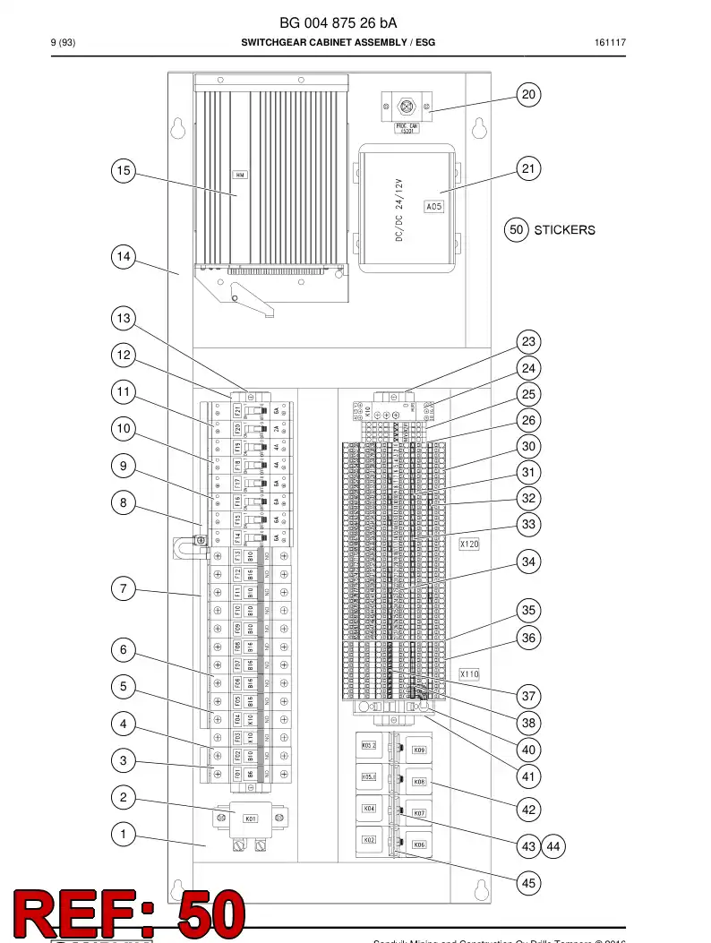 BG00273304a BG 002 733 04a Decal set - Sandvik Technical Drawing