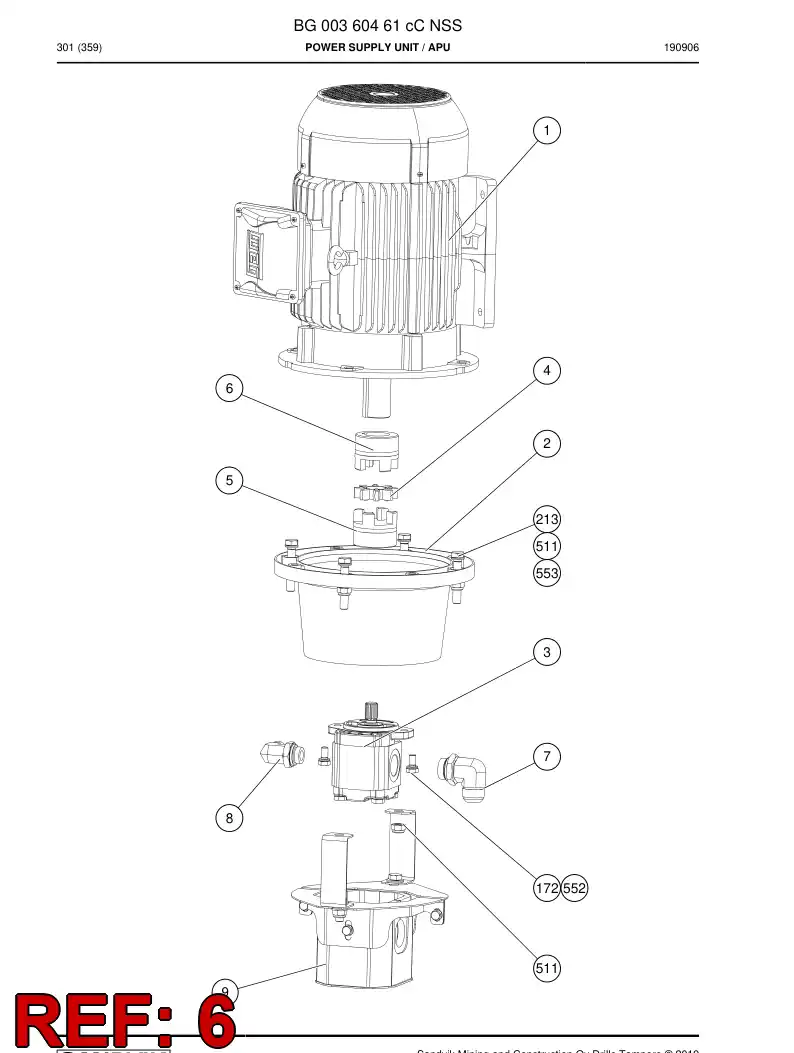 BG00274936a BG 002 749 36a Coupling Half - Sandvik Technical Drawing