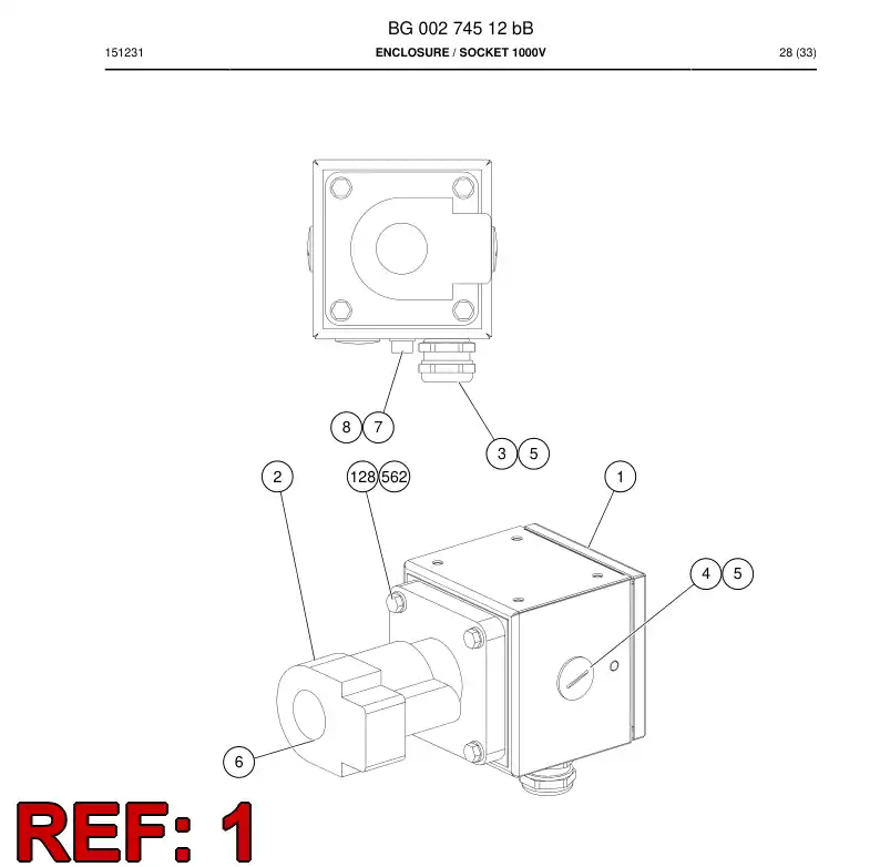 BG00275166c BG 002 751 66c Enclosure - Sandvik Technical Drawing