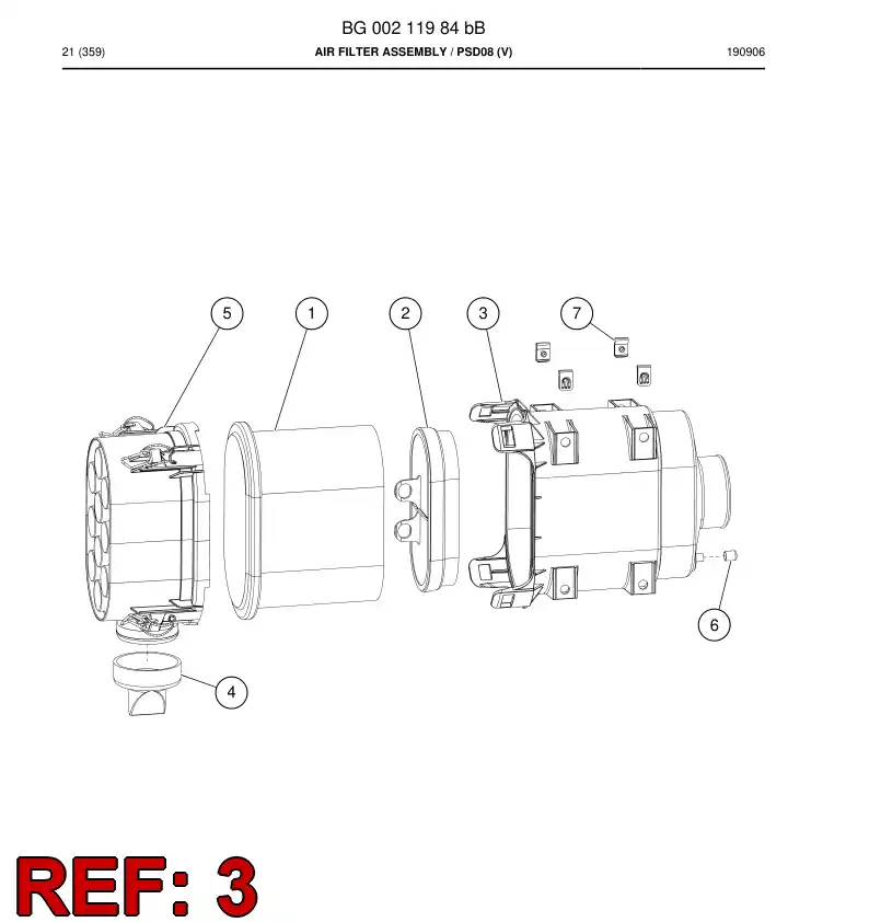 BG00276127a BG 002 761 27a Body - Sandvik Technical Drawing