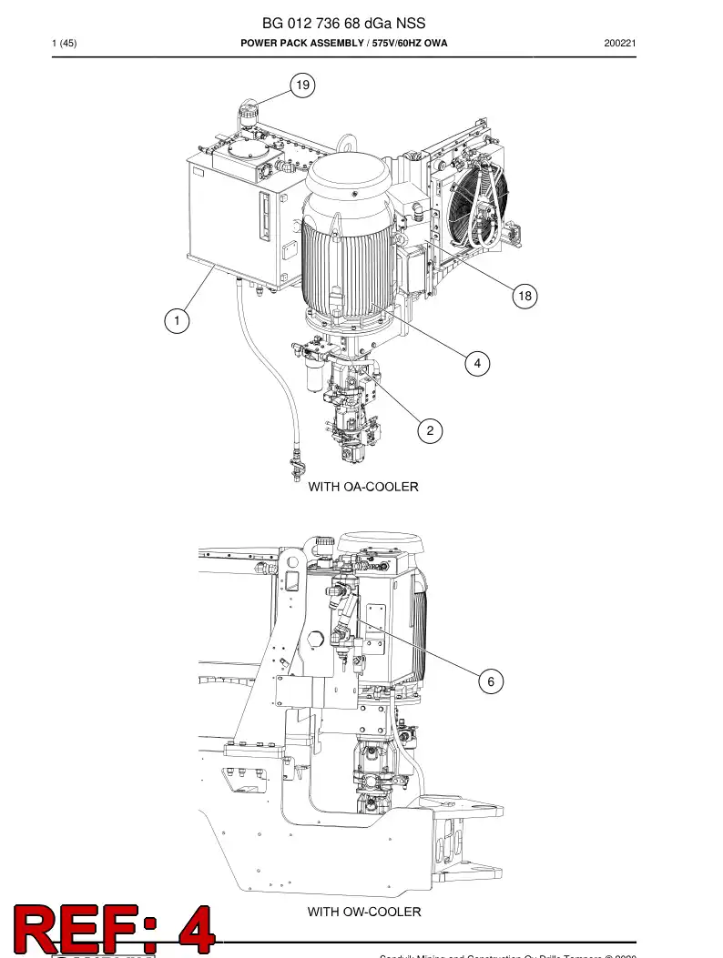 BG00277002a BG 002 770 02a Motor, Three Phase - Sandvik Technical Drawing