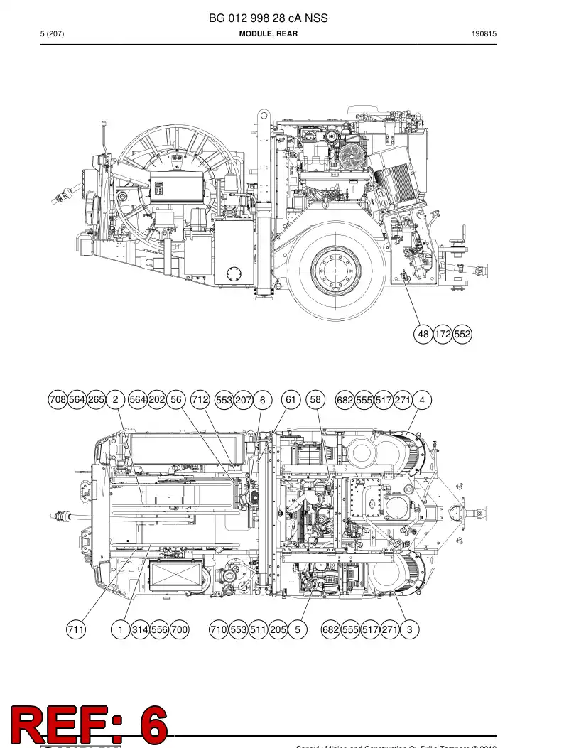 BG00277038b BG 002 770 38b Motor, Three Phase - Sandvik Technical Drawing